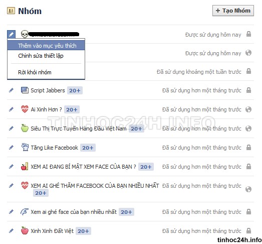 rút khỏi nhóm facebook