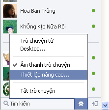 thiết lập ẩn chat facebook với bạn bè