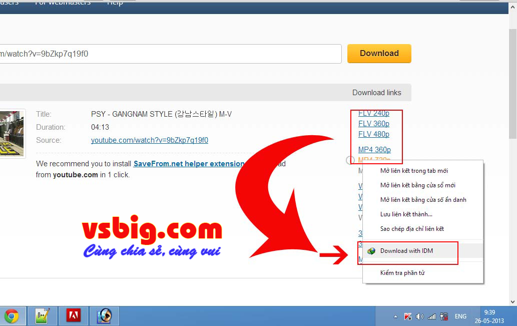 tai video khong dung phan mem